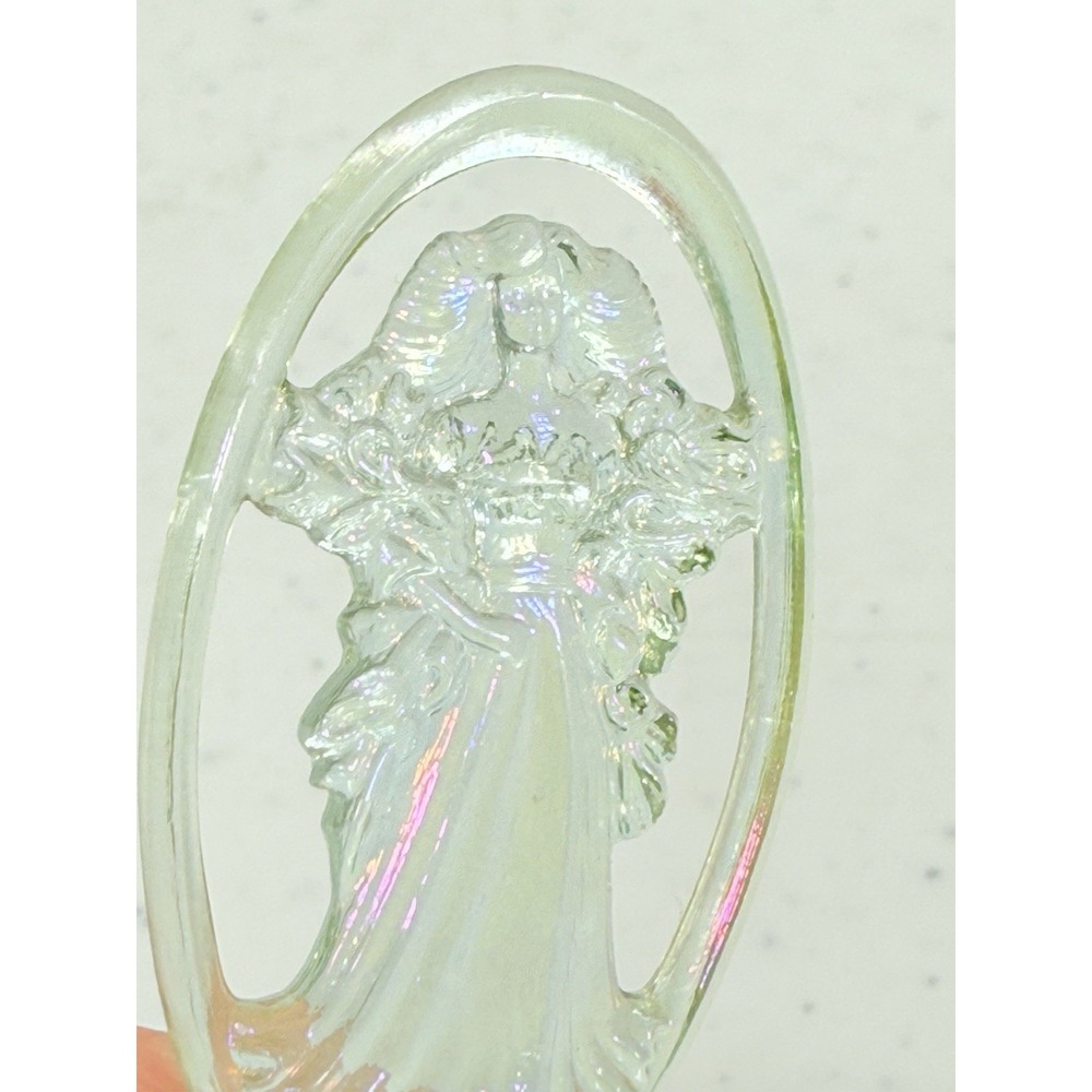 Vintage 1983 Mattel Crystal Barbie Dolls Necklace Iridescent Pendant 1 3/4in - Picture 5 of 5